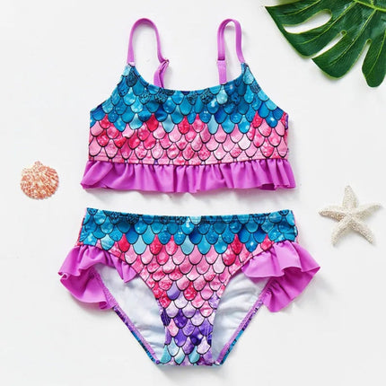 Kids Ruffle Bikini Set with Stylish Floral Design | Comfortable Swimwear for Beach Fun and Sun Protection