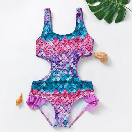 Kids Ruffle Bikini Set with Stylish Floral Design | Comfortable Swimwear for Beach Fun and Sun Protection