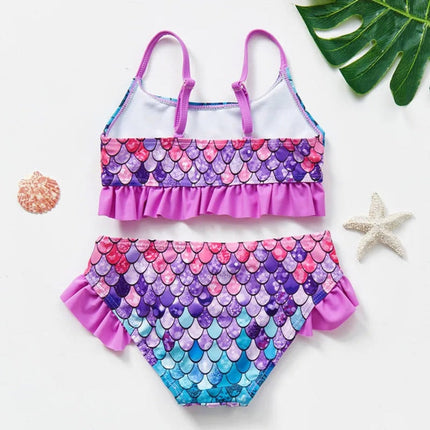 Kids Ruffle Bikini Set with Stylish Floral Design | Comfortable Swimwear for Beach Fun and Sun Protection