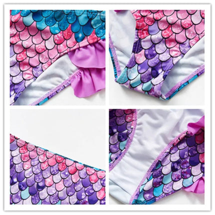 Kids Ruffle Bikini Set with Stylish Floral Design | Comfortable Swimwear for Beach Fun and Sun Protection