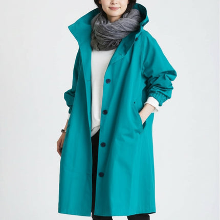 Women's Waterproof Trench Coat with Adjustable Waist Belt | Stylish Hooded Outerwear for All Seasons