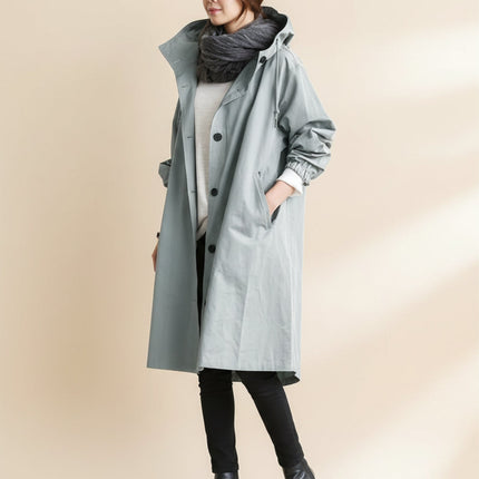 Women's Waterproof Trench Coat with Adjustable Waist Belt | Stylish Hooded Outerwear for All Seasons