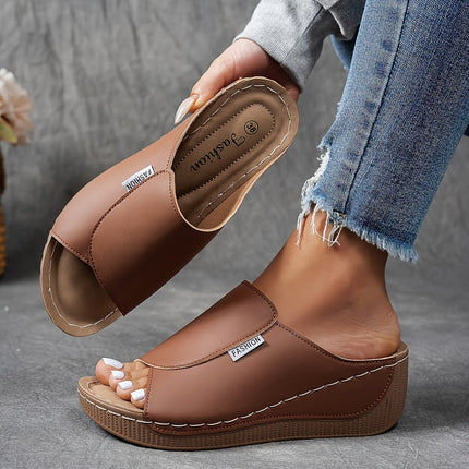 Women's Wedge Sandals with Orthopedic Sole | Slip-On Adjustable Strap for All-Day Comfort and Support