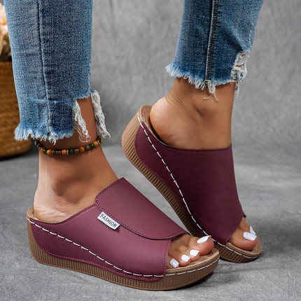 Women's Wedge Sandals with Orthopedic Sole | Slip-On Adjustable Strap for All-Day Comfort and Support