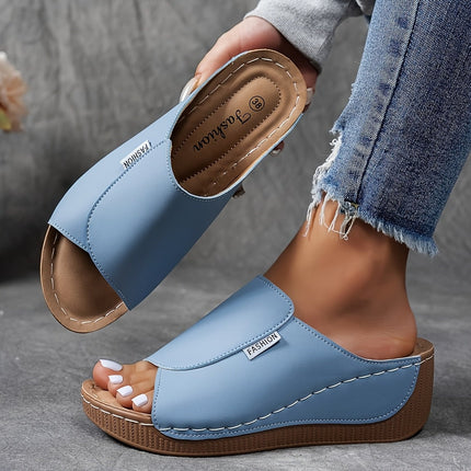 Women's Wedge Sandals with Orthopedic Sole | Slip-On Adjustable Strap for All-Day Comfort and Support