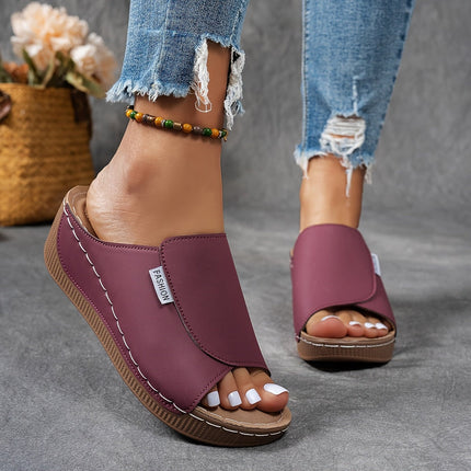 Women's Wedge Sandals with Orthopedic Sole | Slip-On Adjustable Strap for All-Day Comfort and Support