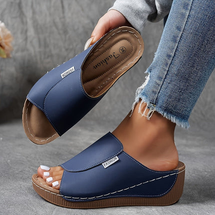 Women's Wedge Sandals with Orthopedic Sole | Slip-On Adjustable Strap for All-Day Comfort and Support