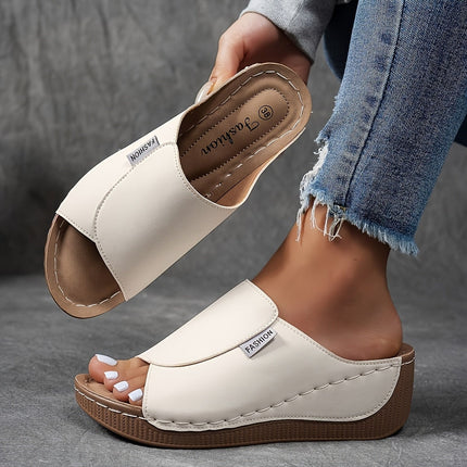 Women's Wedge Sandals with Orthopedic Sole | Slip-On Adjustable Strap for All-Day Comfort and Support