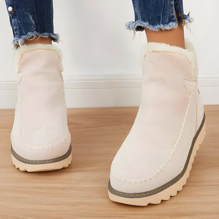 Women's Winter Ankle Boots with Cozy Fur Lining | Slip-On Style for Everyday Comfort