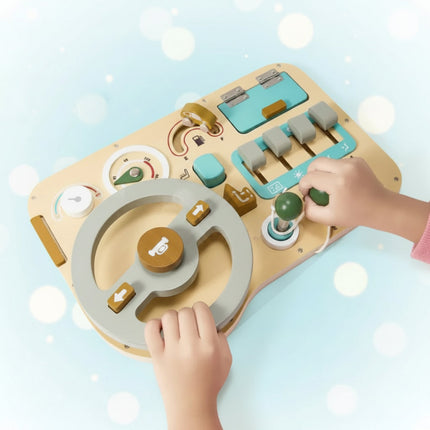 Wooden Steering Wheel Toy for Toddlers with Smooth Finish | Imaginative Play for Motor Skills and Creativity