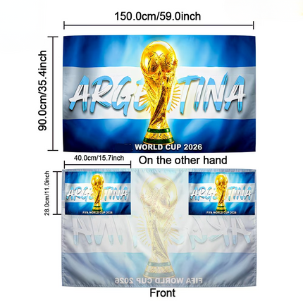 Argentina Flag Soccer Banner Cape for Match Day | Wearable Fan Decoration for Game Events