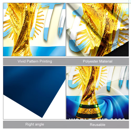 Argentina Flag Soccer Banner Cape for Match Day | Wearable Fan Decoration for Game Events