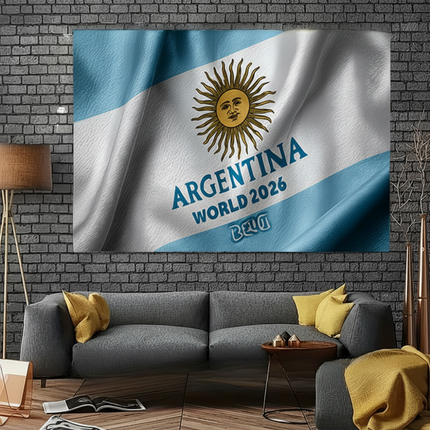 Argentina Flag Backdrop Banner for Parties | Large Wall Decor for Match Day Celebrations and Photo Opportunities