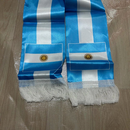 Argentina Flag Soccer Scarf with Double-Sided Design | Soft & Lightweight Fan Accessory for World Cup Support