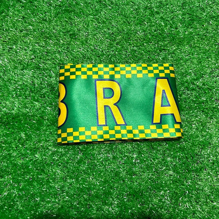 Brazil Flag Football Scarf with Fringed Edges | Double-Sided Supporter Scarf for Match Day and Fan Events