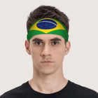 Brazil Flag Sports Headband Sweatband, Soccer Headband for Workouts, Athletic Headband for World Cup Fans_00