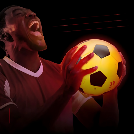 LED Soccer Ball Size 5 with Glow in the Dark Lighting | Nighttime Play for Kids and Teens