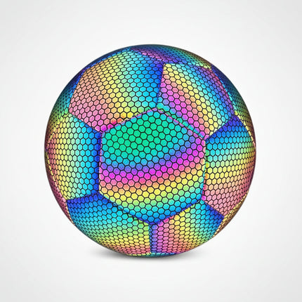 Reflective Size 5 Soccer Ball for Training with High-Visibility Surface | Durable Design for Low-Light Play