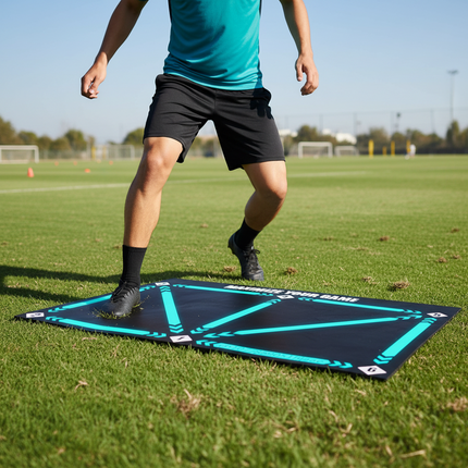 Soccer Training Mat System for Skill Development | 2x6.56 ft Area for Home Practice and Footwork Drills