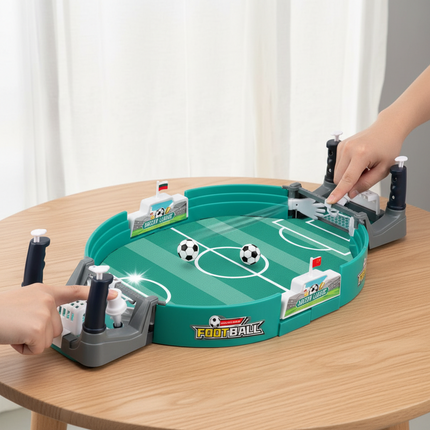 Table Football Set with Compact Arcade Design | Two-Player Indoor Fun for Family Game Nights