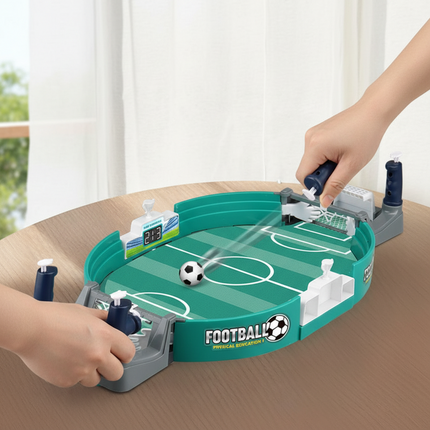 Table Football Set with Compact Arcade Design | Two-Player Indoor Fun for Family Game Nights