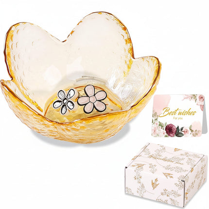 Flower-Shaped Jewelry Dish with Decorative Design | Compact Ring Holder Tray for Organized Storage