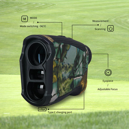 Hunting Rangefinder 1000 Yards, Golf Rangefinder with Angle Compensation, Rechargeable Laser Range Finder with Case_08